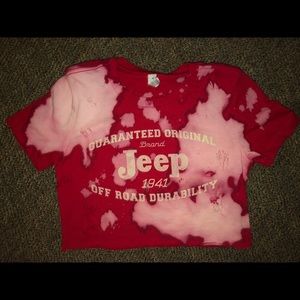 Distressed crop top